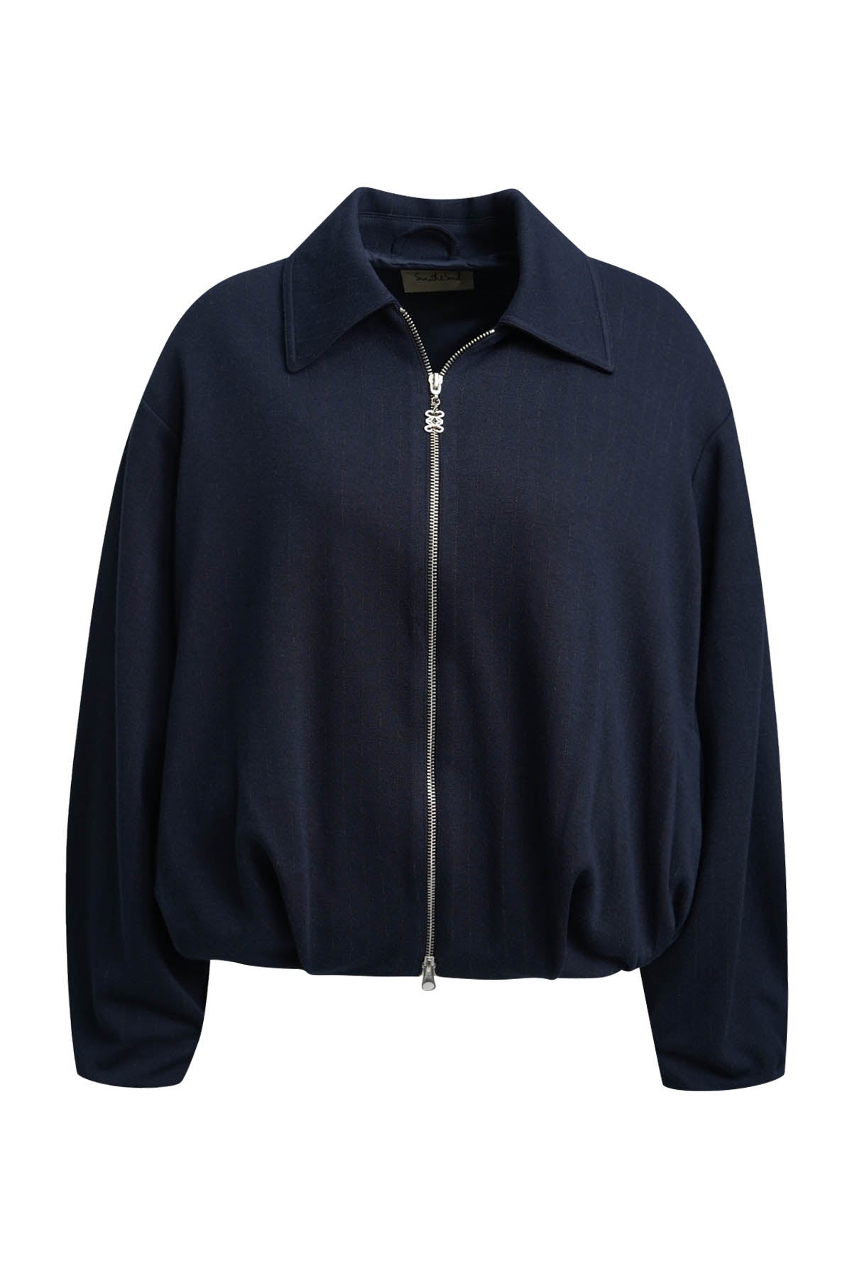 Smith & Soul Nadelstreifen-Jacke marine, blau, Kragen, Reißverschluss
