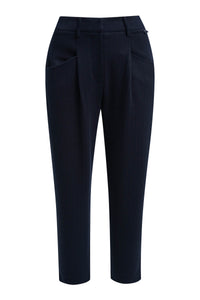 Smith & Soul Nadelstreifen-Hose marine, Streifen, blau, dunkelblau, Hose, Bundfalte