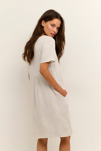 Kaffe Leinenkleid KAliny light sand