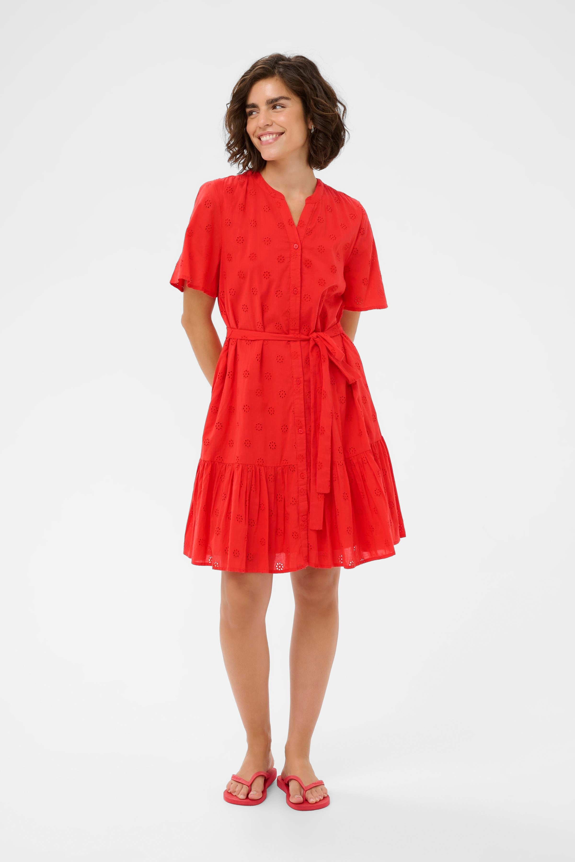 Kaffe Kleid KAfiona poppy red
