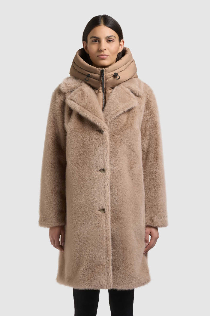 Khujo Teddymantel Fiza beige