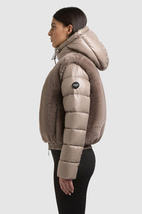 Khujo Teddy-Steppjacke Onika grau-beige