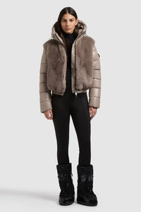 Khujo Teddy-Steppjacke Onika grau-beige