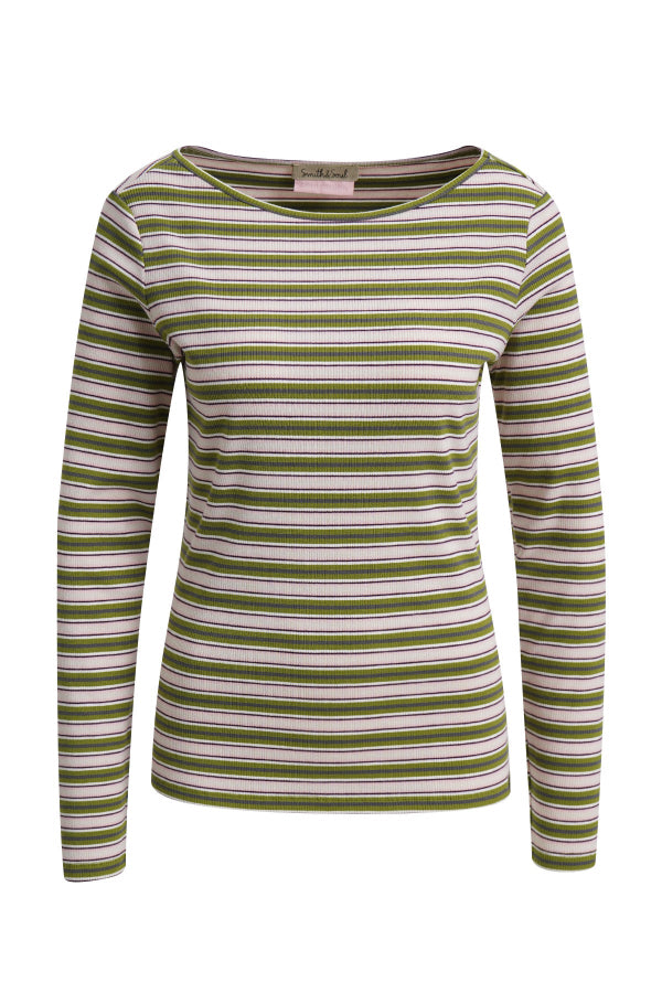 Smith & Soul Longsleeve gestreift pea green