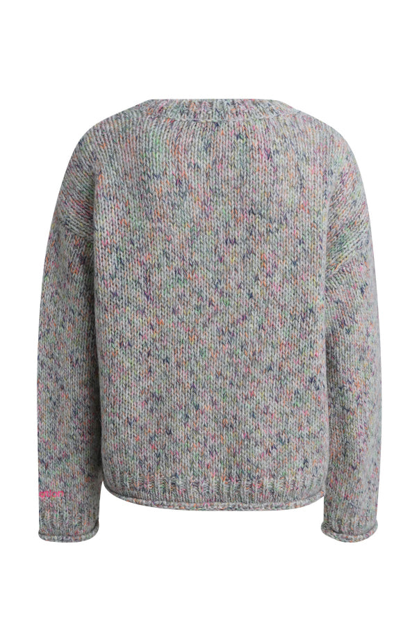 Smith & Soul Strickpullover grey melange print