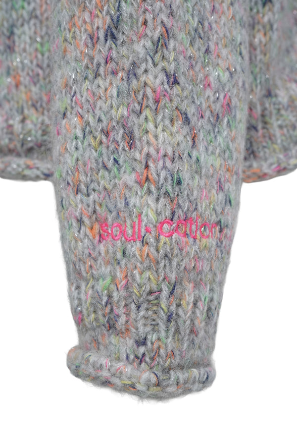 Smith & Soul Strickpullover grey melange print