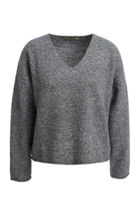 Smith & Soul Strickpullover, grey melange, grau, Pullover, V-Ausschnitt