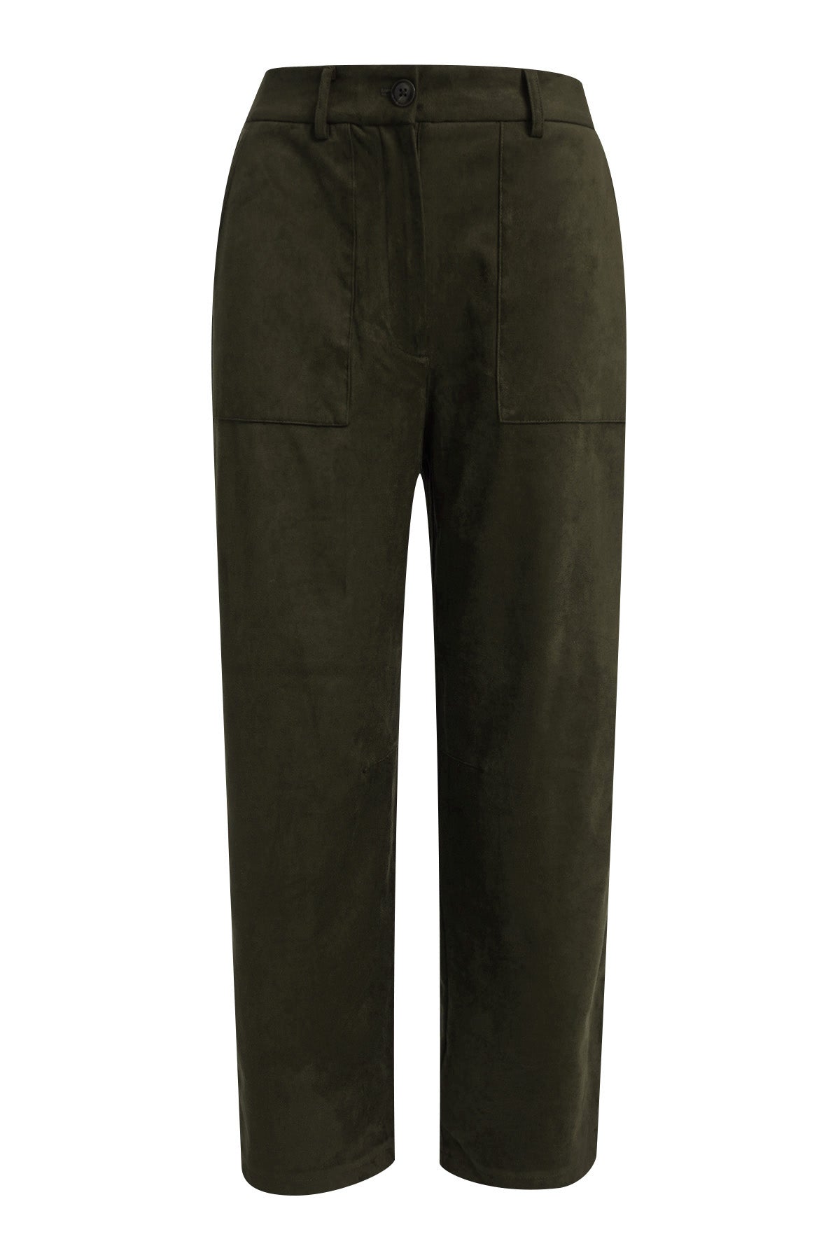 Smith & Soul Kunstwildleder Hose khaki, Pants, Taschen, Gürtelschlaufen, regular fit