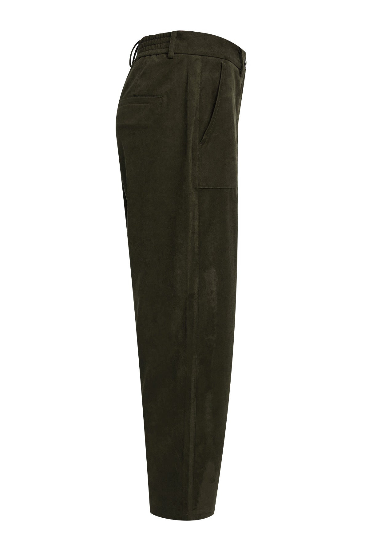 Smith & Soul Kunstwildleder Hose khaki