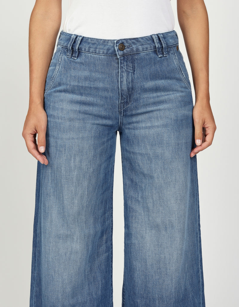 Gang, weite Jeans, Mona, jeansblau, 5-Pocket-Style