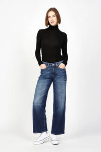 Gang Jeans 94Carlotta genuine indigo, dunkle Waschung, gerades, weites Bein