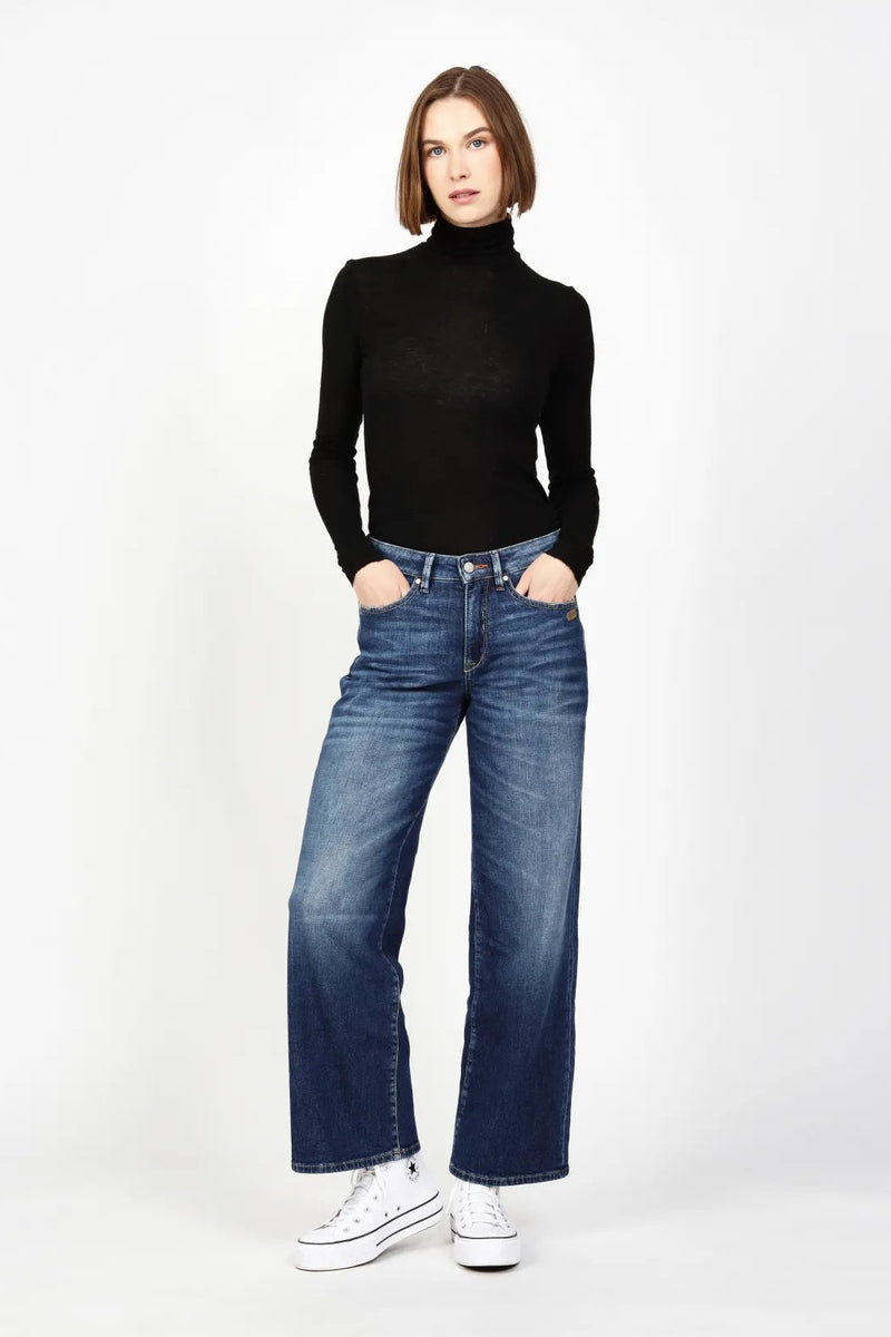Gang Jeans 94Carlotta genuine indigo, dunkle Waschung, gerades, weites Bein