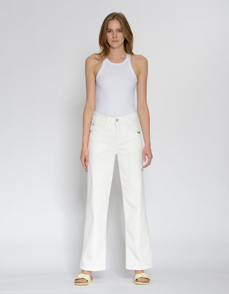 Gang Jeans 94Amelie Wide, wide fit, offwhite 