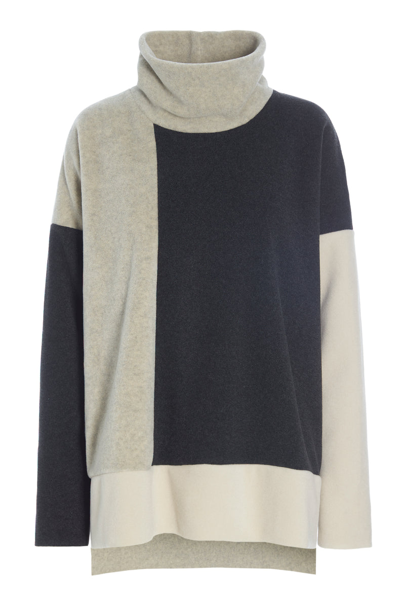 Henriette Steffensen Sweater Patch soft black/sand/kit