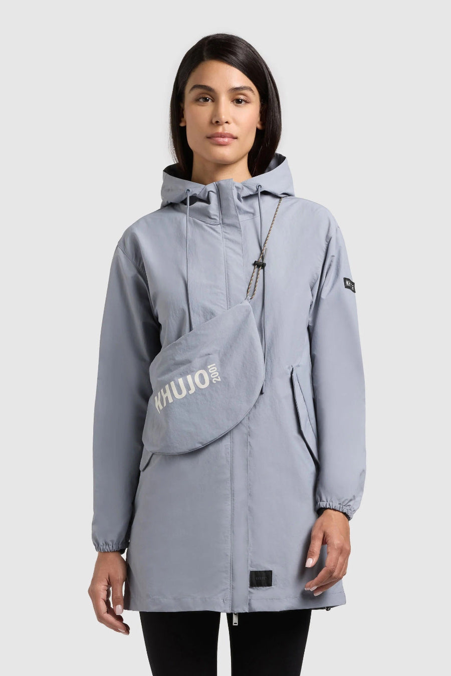 Khujo Parka Ameti misty blue, hellblau, Jacke, Kapuze, Tasche