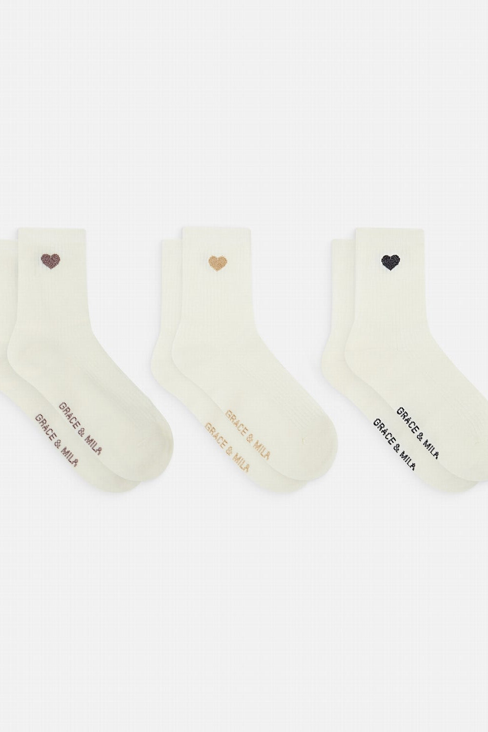Grace & Mila Socken Asteria multicolor, Herz, Herzchen, Lurex