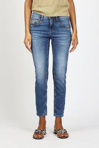 Gang Jeans 94Amelie cropped solid midblue