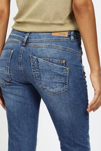 Gang Jeans 94Amelie cropped solid midblue