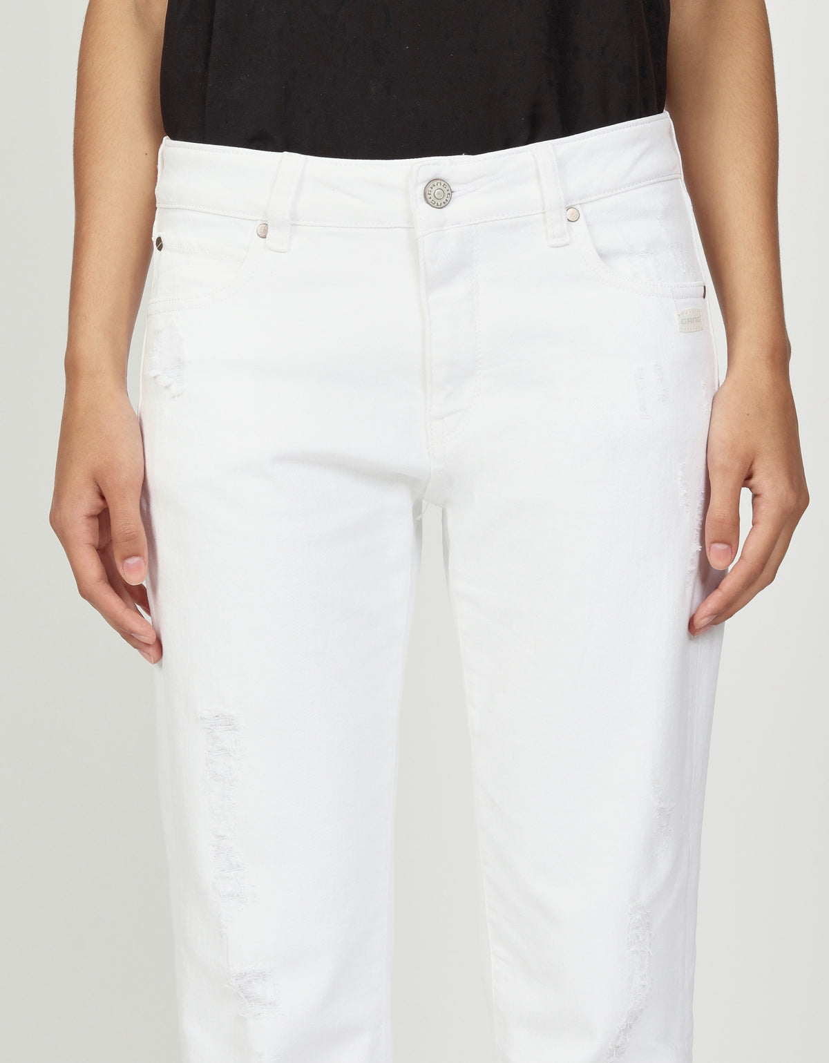 Gang Jeans, boyfriend fit, mittlere Leibhöhe, verkürzte Beinlänge