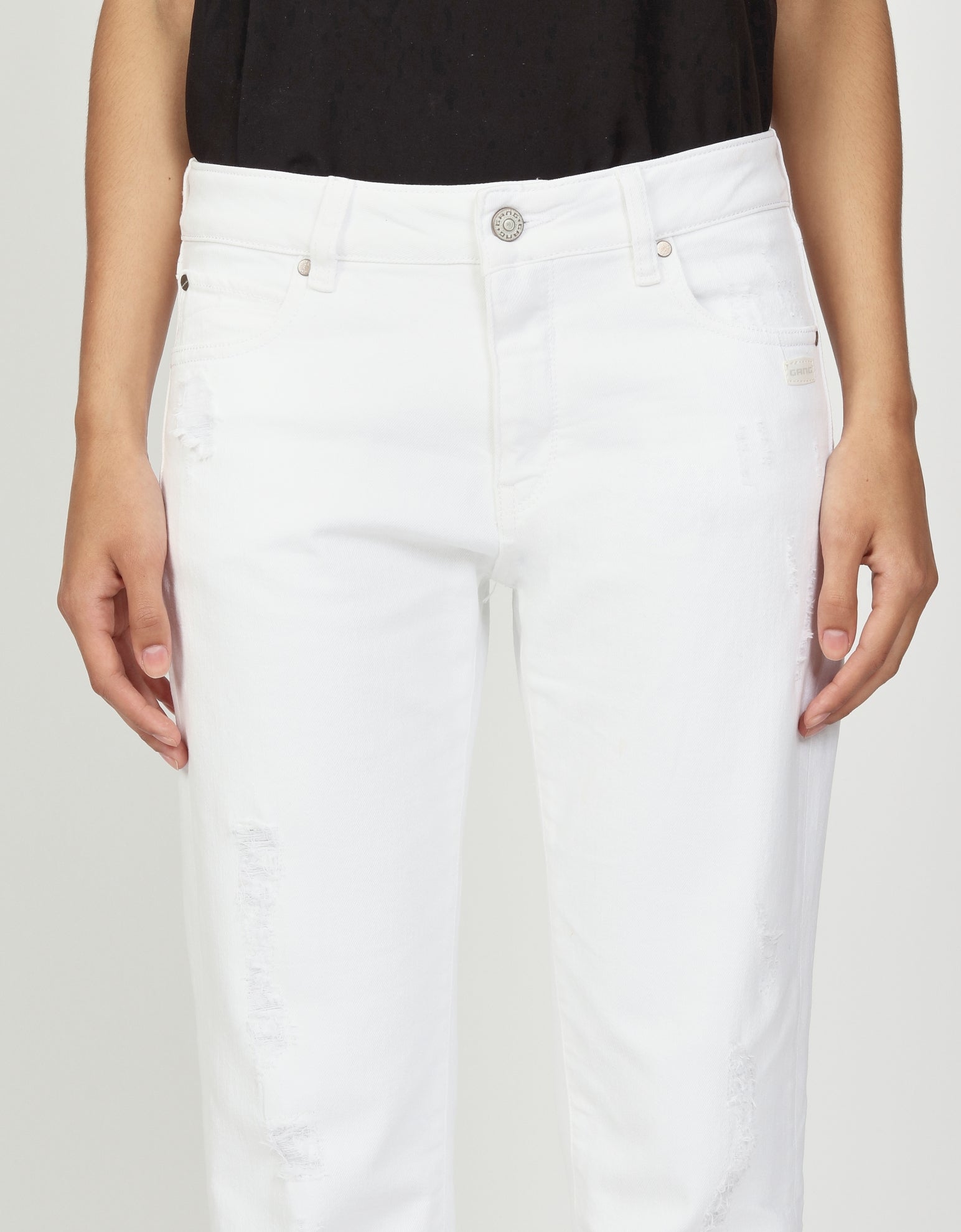 Gang Jeans, boyfriend fit, mittlere Leibhöhe, verkürzte Beinlänge