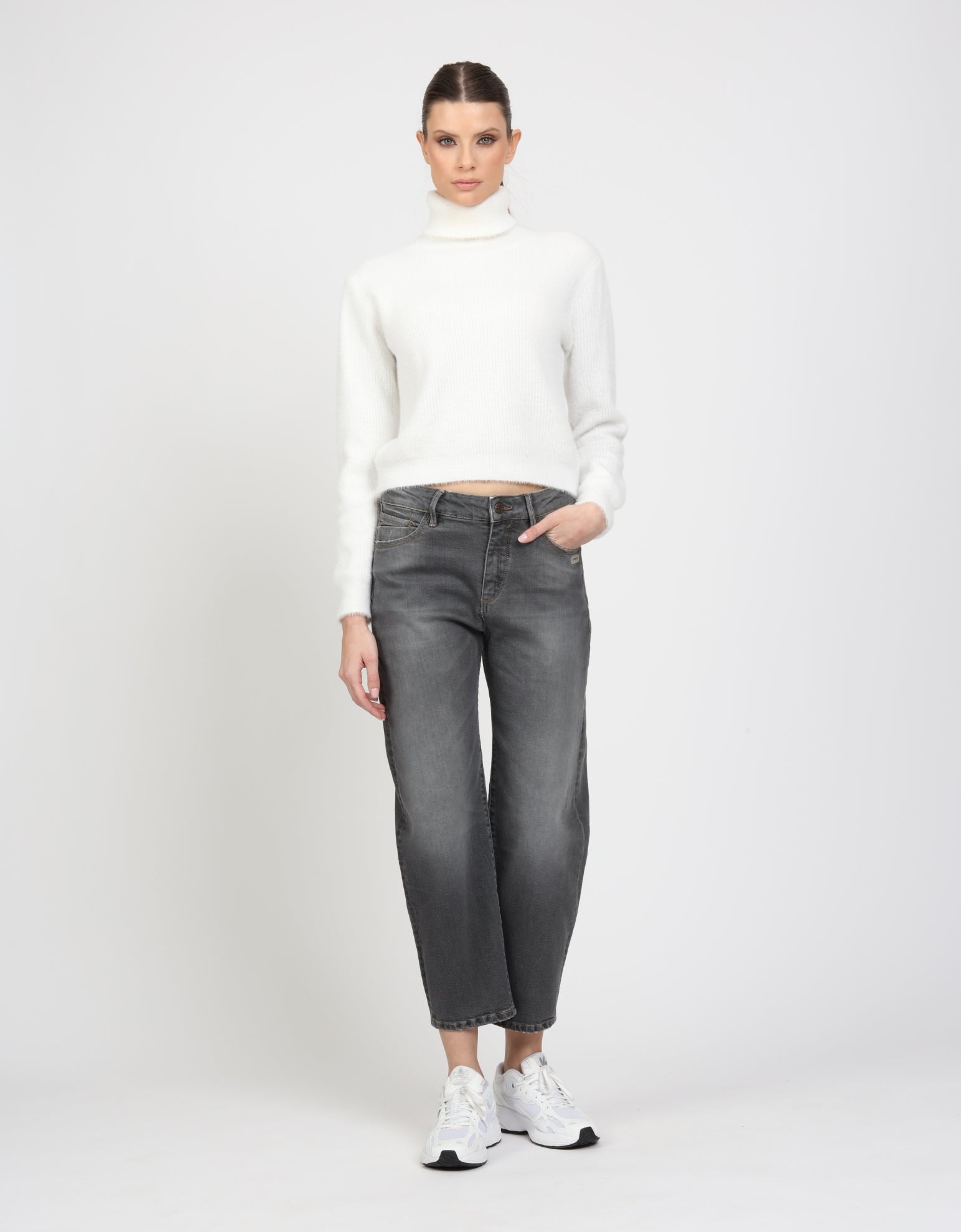 Gang Jeans 94Ida, Ida, worn midgrey, grau, o-shape fit