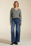 Cup of Joe Jeans Lulu, medium blue, wide leg, high waist, Taschen, mittlere Waschung