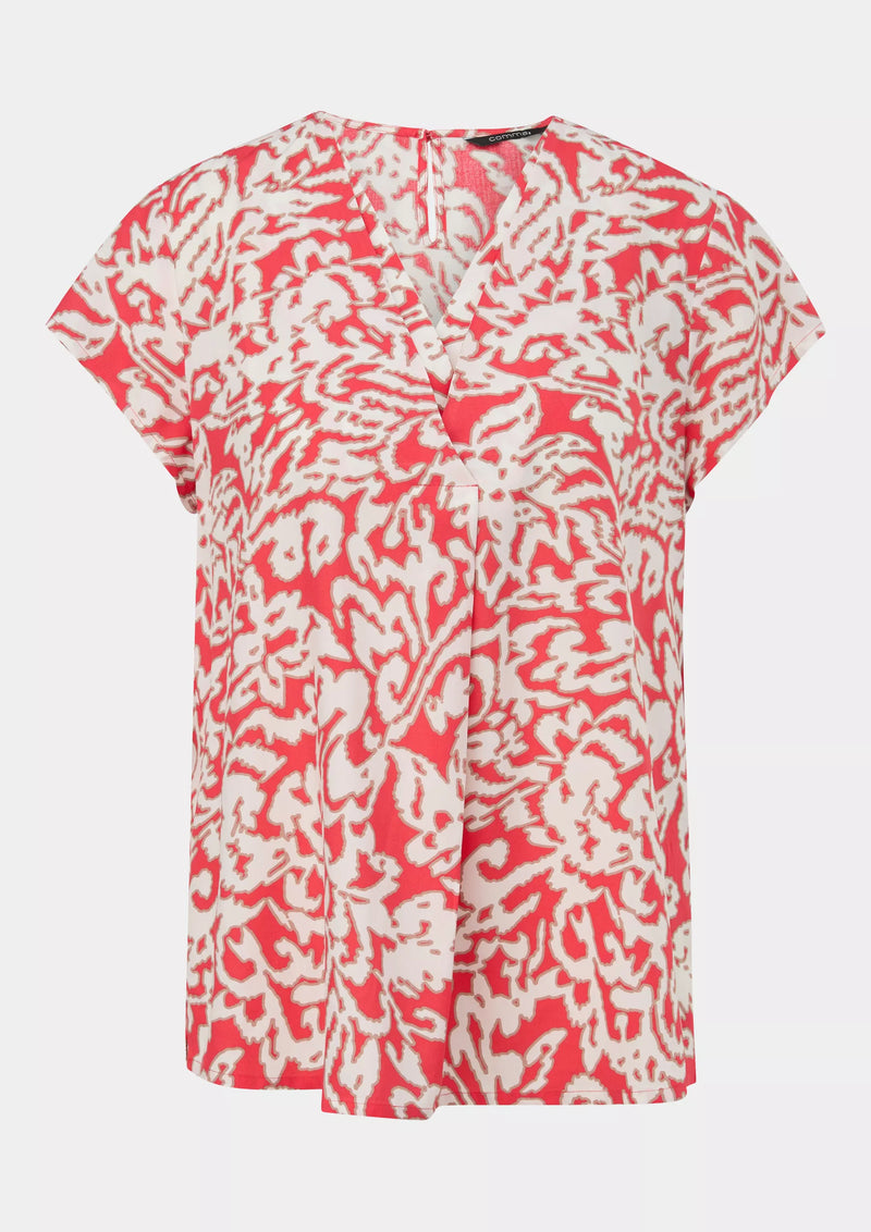 Comma Bluse rot/beige
