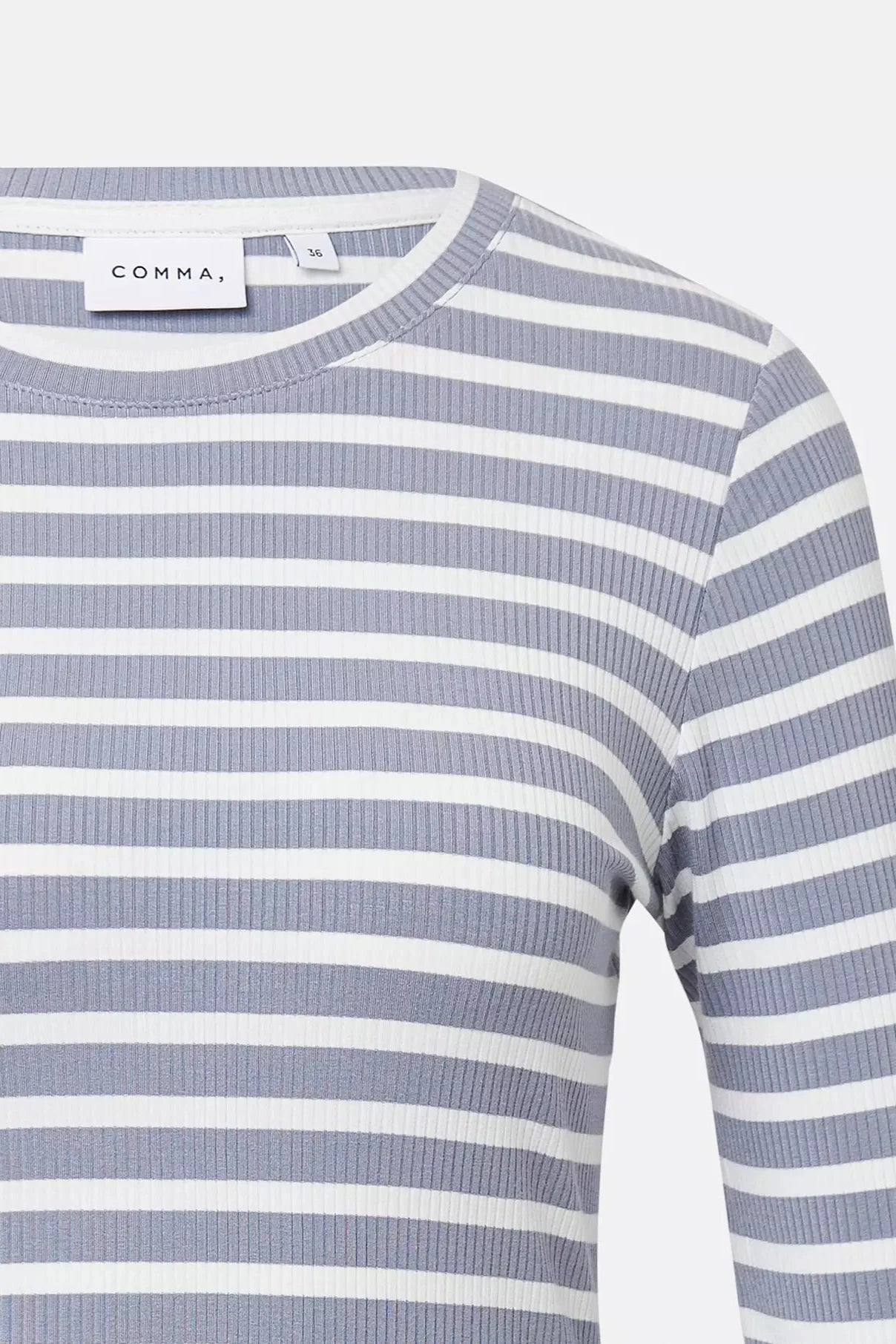 Comma Shirt gestreift breeze breige