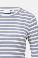 Comma Shirt gestreift breeze breige