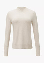 Comma Rollkragenpullover beige melange