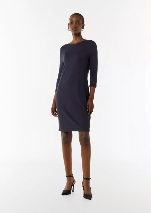 Comma Strickkleid, navy, dunkelblau