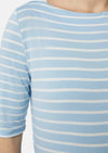 Comma T-Shirt gestreift light blue