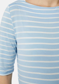 Comma T-Shirt gestreift light blue