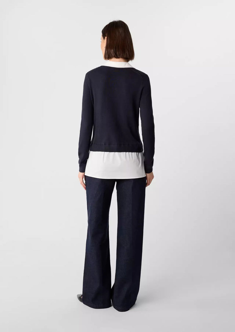 Comma Strickpullover midnight blue