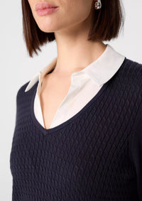 Comma Strickpullover midnight blue