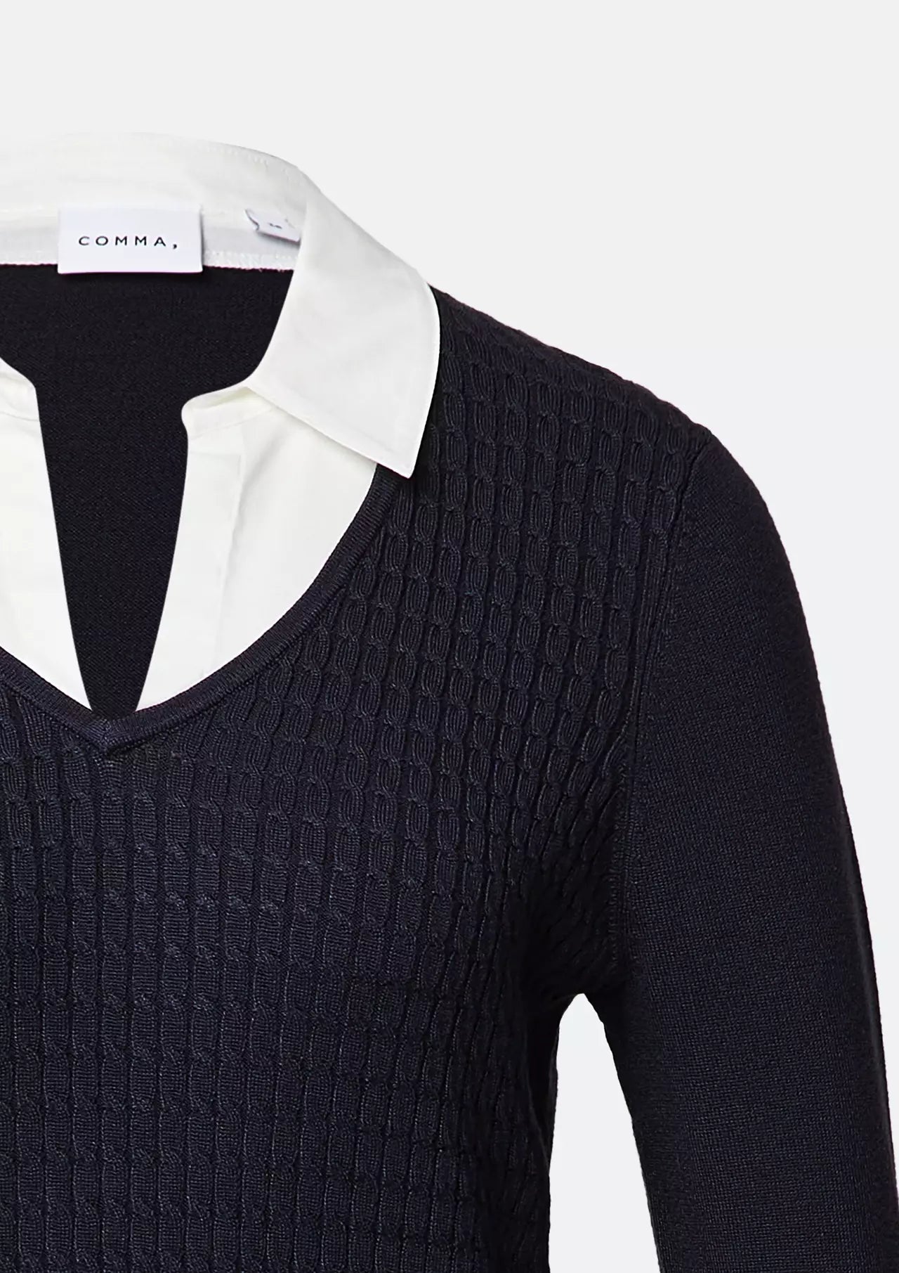 Comma Strickpullover midnight blue