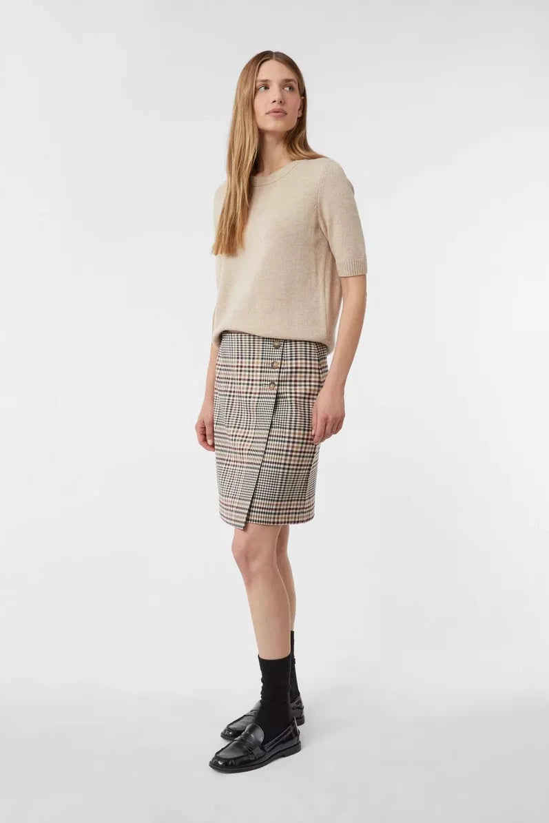 Comma Rock kariert braun