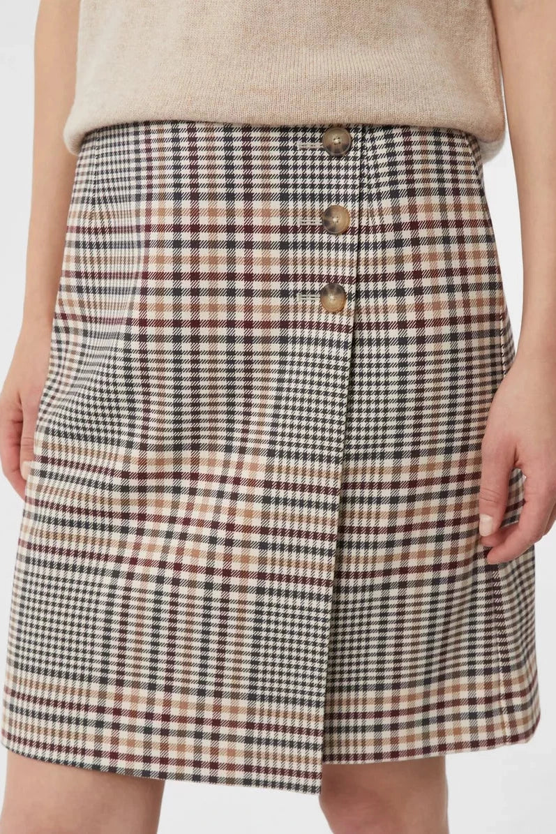 Comma Rock kariert braun