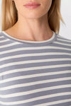 Comma Shirt gestreift breeze breige