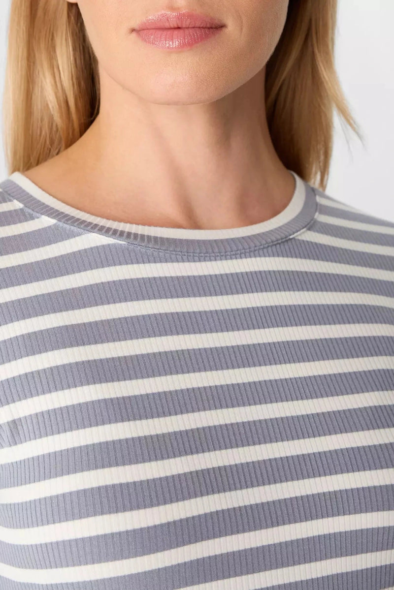 Comma Shirt gestreift breeze breige
