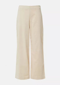 Comma Cordhose beige, relaxed fit, wide leg, verkürzte Beinlänge