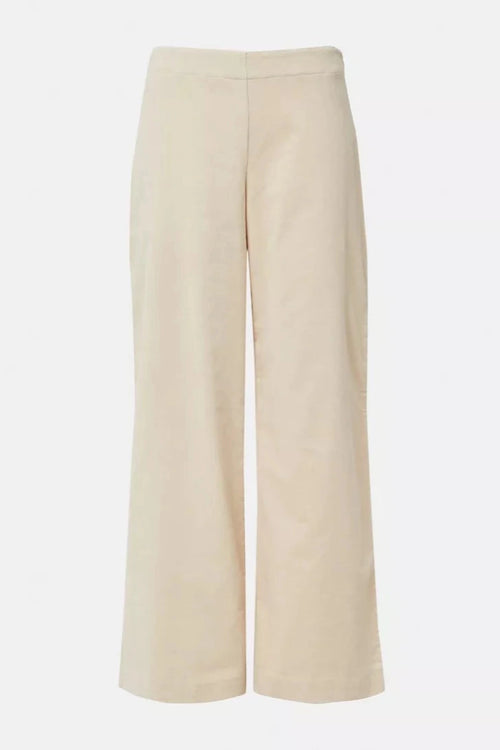Comma Cordhose beige, relaxed fit, wide leg, verkürzte Beinlänge