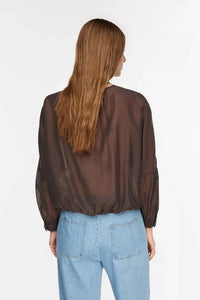 Comma Bluse chocolate brown