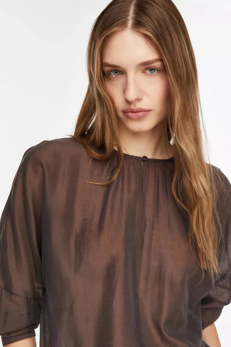 Comma Bluse chocolate brown