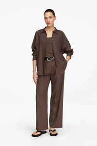 Comma Hemdbluse chocolate brown