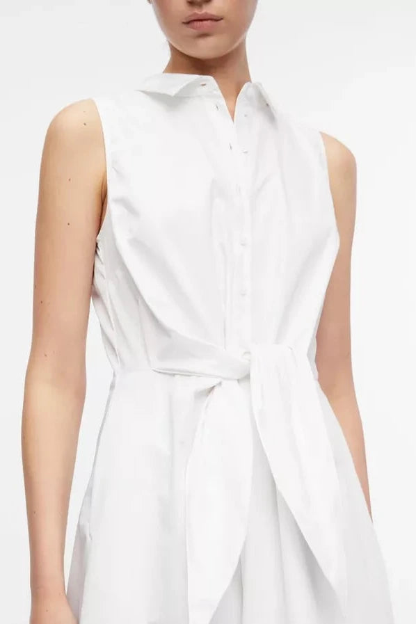 Comma Kleid geknotet weiß