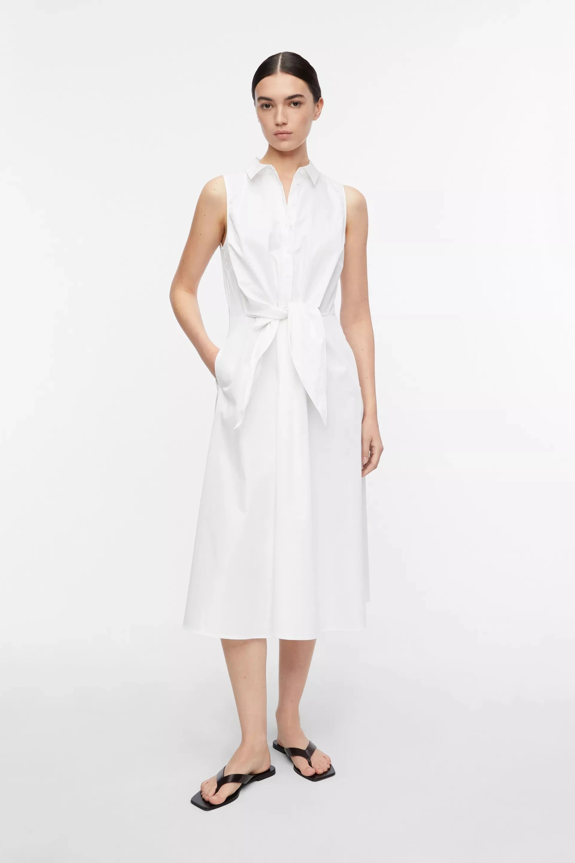 Comma Kleid geknotet weiß