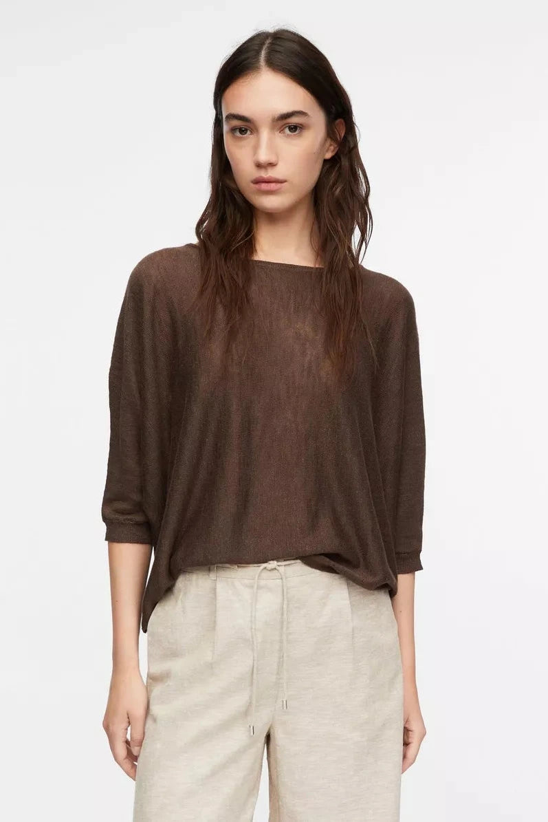 Comma Strickpullover braun