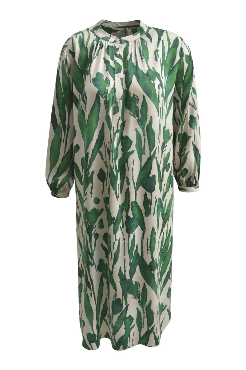 Milano Kleid print in grün creme