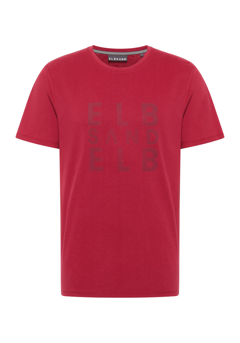 Elbsand Men T-Shirt Flynn, crimson red